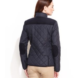 Tommy Hilfiger Navy Quilted Barn Coat